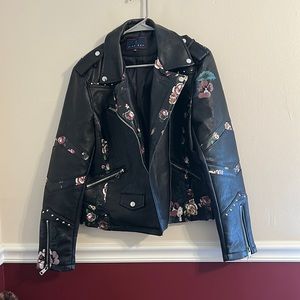 Studded leather jacket